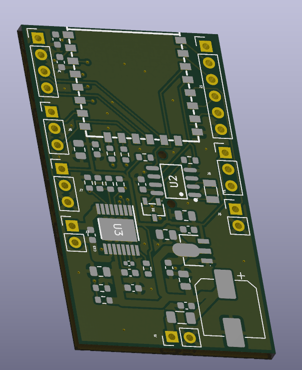 First compact smart-lock control PCB created in KiCad