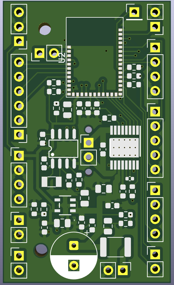 Refined smart-lock control PCB created in KiCad